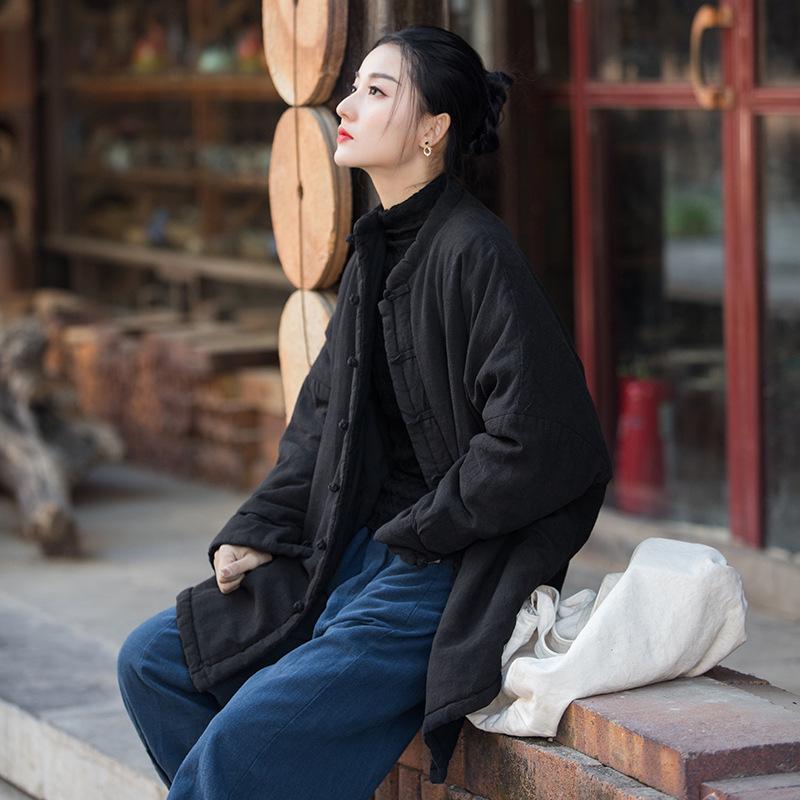 Wiosna/Lato 2025 Damski Bawełniany Lniany Ramie Zen Garnitur do Herbaty Kardigan: Postarzany piaskowy odcień do fotografii podróżniczej.