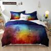 Starry Sky Polyester Duvet Cover Set King Size White Star Colourful Galaxy Starry Space Nebula Abstract Cosmos For Boy Girl Kids