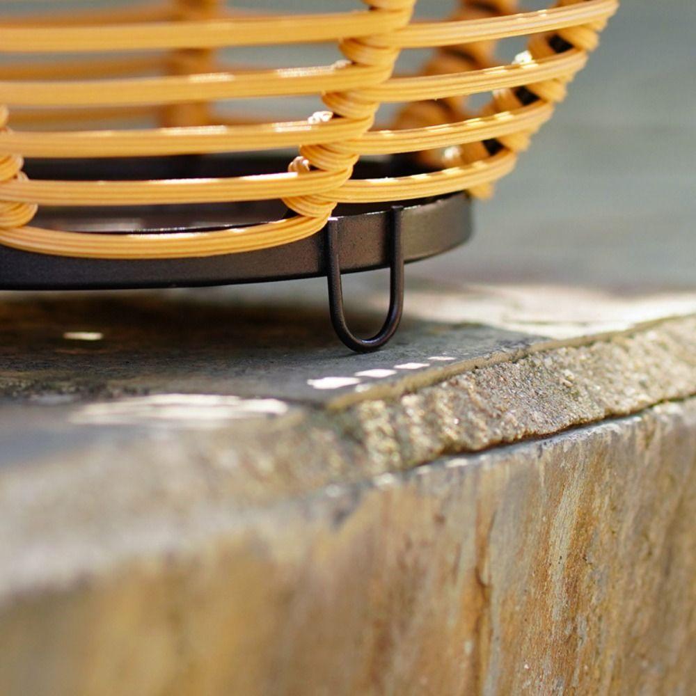with Handle Yard Lantern Landscape Weave Wind Lamp Portable Solar  Imitation  Lantern  Home Decor