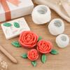 4Pcs Flower Silicone Mold, DIY Rose Candle Soap Making Mold, Flexible Epoxy Resin Mold for Chocolate, Baking Craft