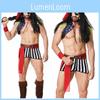 Adult Men's Caribbean Pirate Costume For Halloween Cosplay Dress-up Party Sailor Stage Performance Outfit