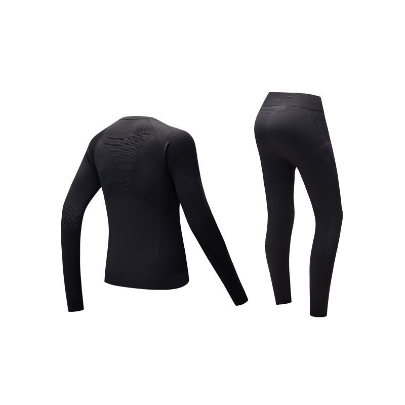 Anta Training Series Solid Color Comfortable Sports Leisure Suit Women suits Black 962517205-5