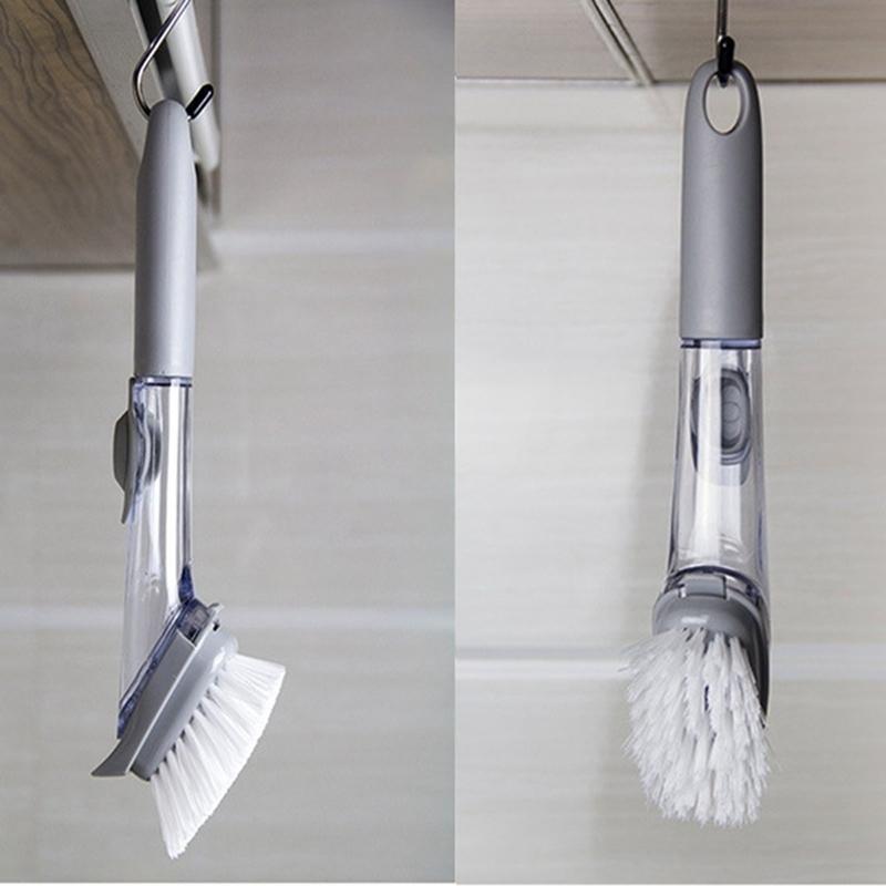 Küche Haushalt Multifunktionale automatische hydraulische langstielige Topfwaschbürste Schwamm Geschirrspülbürste