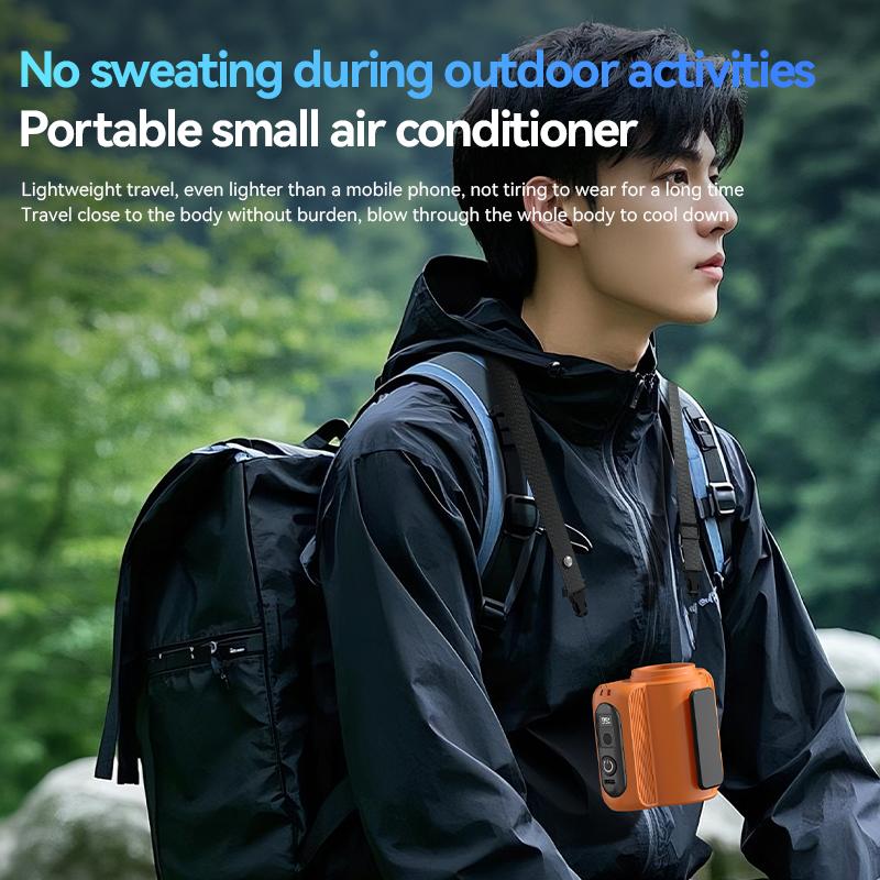 Hanging Waist Fan 5000mAh Large Capacity Lithium Battery Clip Waist Cooling Fan Outdoor Waist Fan With Flash Light Waist Clip Fa