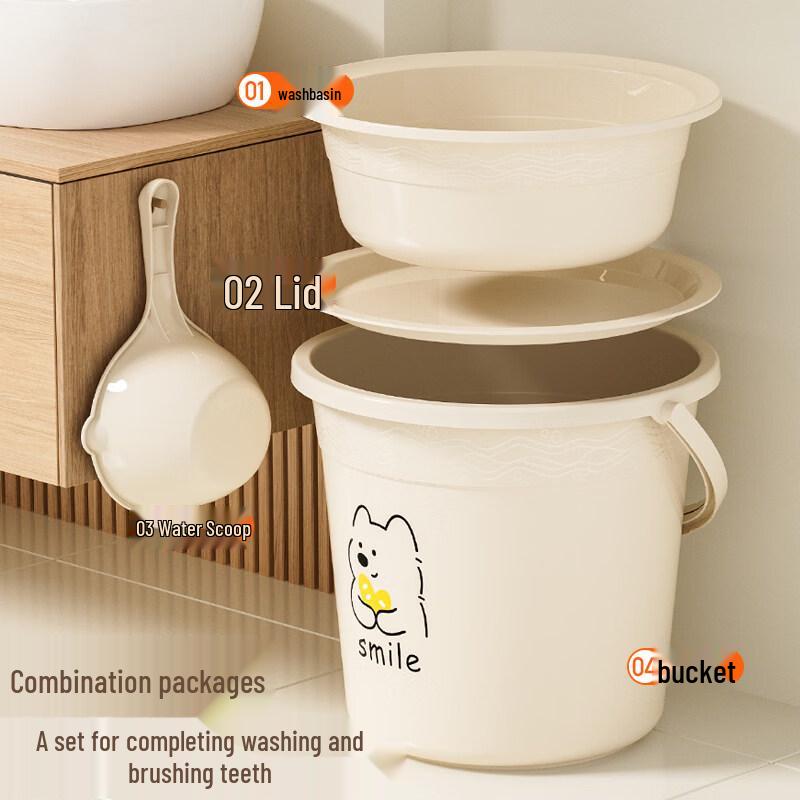 ZISIZ Large Portable Lidded Washing Bucket