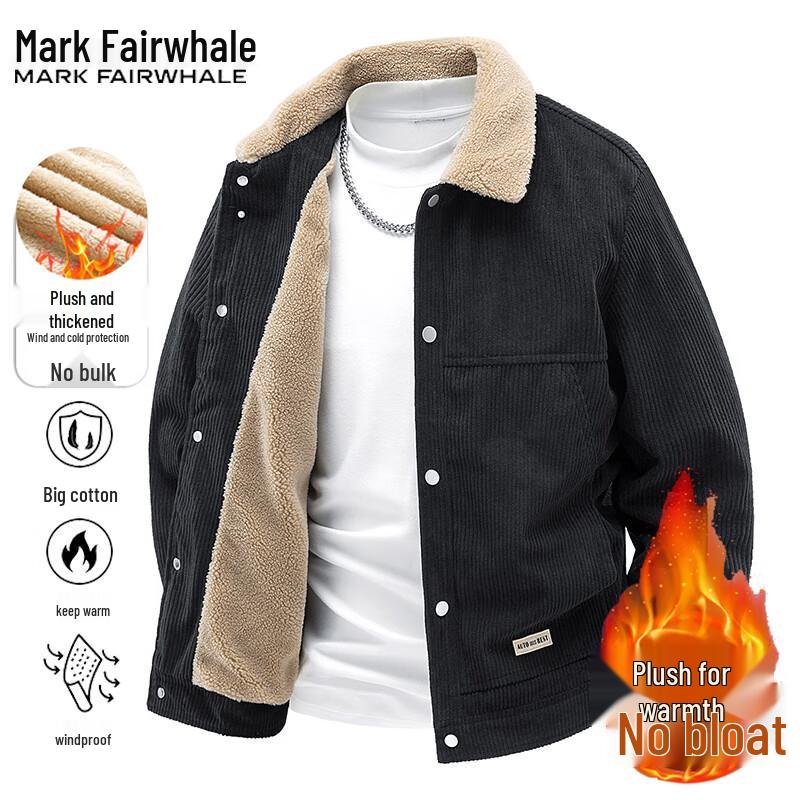 Mark Hua Fei Men's Corduroy Fleece-Lined Jacket