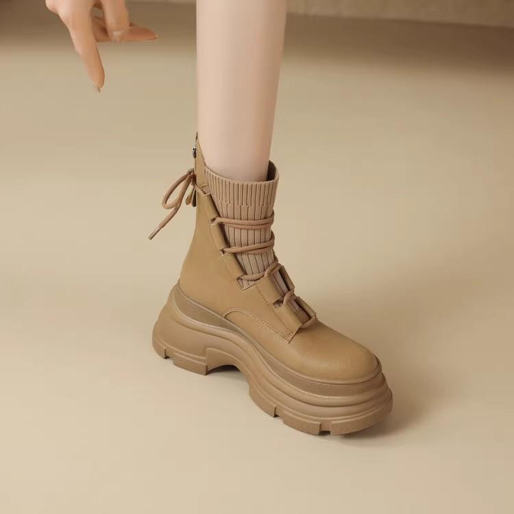 

массивные ботинки мартин женские на толстом каблуке маффины короткие ботинки новые весенне-осенние одинарные ботинки тонкие ботинки 40 коричневый