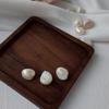 Baroque freshwater special-shaped pearl earrings irregular shape hand-made earrings temperament earrings
