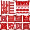 Red Christmas Elk Snowflake Letter Pillow Case Cushion Cross-Border New Home Furnishing