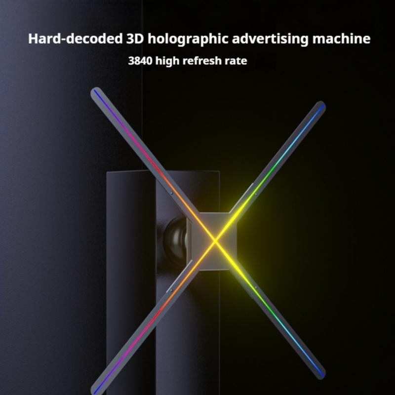 Cool Naked Eye 3D Hologram Fan Screen Rotating Led Display Bluetooth Audio Supported Holographic Projector Android Adaptation
