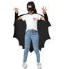 Popular Halloween cape, bat-shaped cape, sleeves, one-piece black cape set, hot-selling.