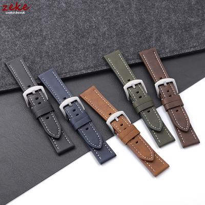 Retro Matte Leather Watchband 20mm 22mm Straps for Huawei Watch Gt4/Gt3 Black Green Brown Strap for Samsung Galaxy Bracelet Belt