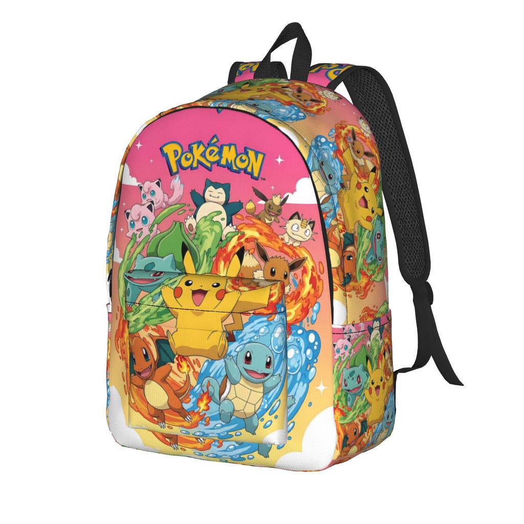 Fashion Pokemon Theme Backpack  Mochilas Snack Storage For Work Office Large Capacity Rucksack