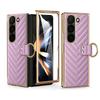 Luxury PU Leather Phone Case for Samsung Galaxy Z Fold 8 Ultra 7/6/5/4/3 with Tempered Glass, Finger Ring -Z Fold 8 Ultra Design