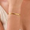 Under the Banyan Tree S925 Sterling Silver Minimalist Snake Bone Bracelet Women's Layered Jewelry