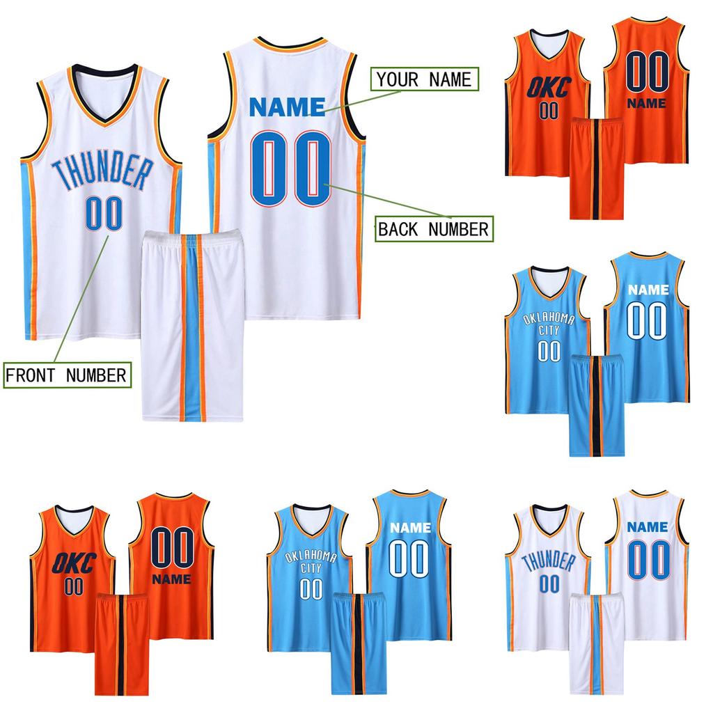 Basketball Name/NumberCustom Clothes Kids Basketball Suit Classic Tops + Pants Basketball Jerseys Suit Set