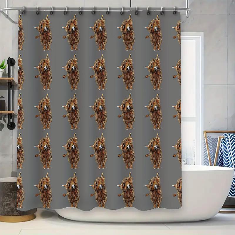 

Rustic Farmhouse Shower Curtain Vintage Chicken Farm Decor Bathroom Fabric Backdrop Waterproof Modern Countryside Shower Curtain W60H190(CM)-1 Pcs