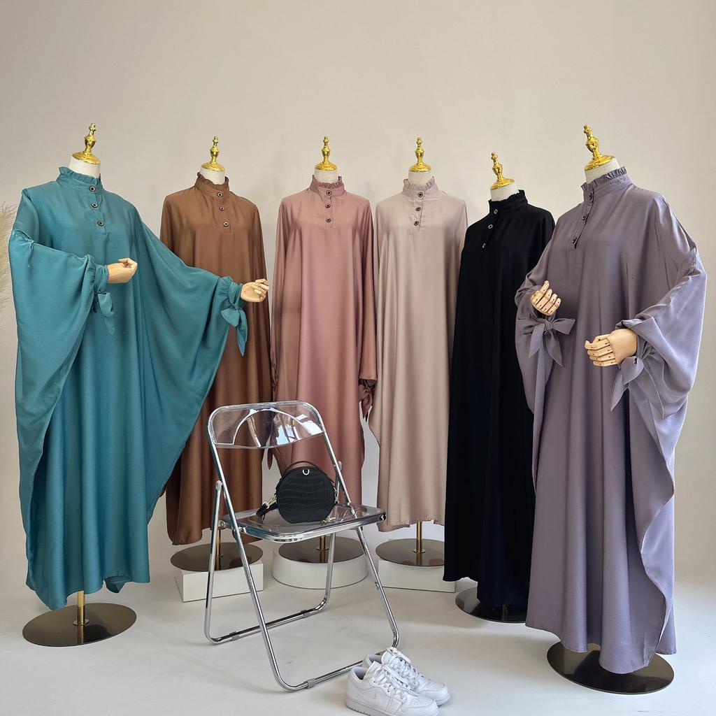 2023 Loriya LR620 Solid Color Long Swing Robe Dress