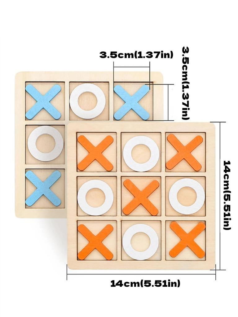 1pc Multicolored Xo & Gobang Design Children 's Puzzle Game Decorative Desktop Ornament Board Game With Parent-child Interaction