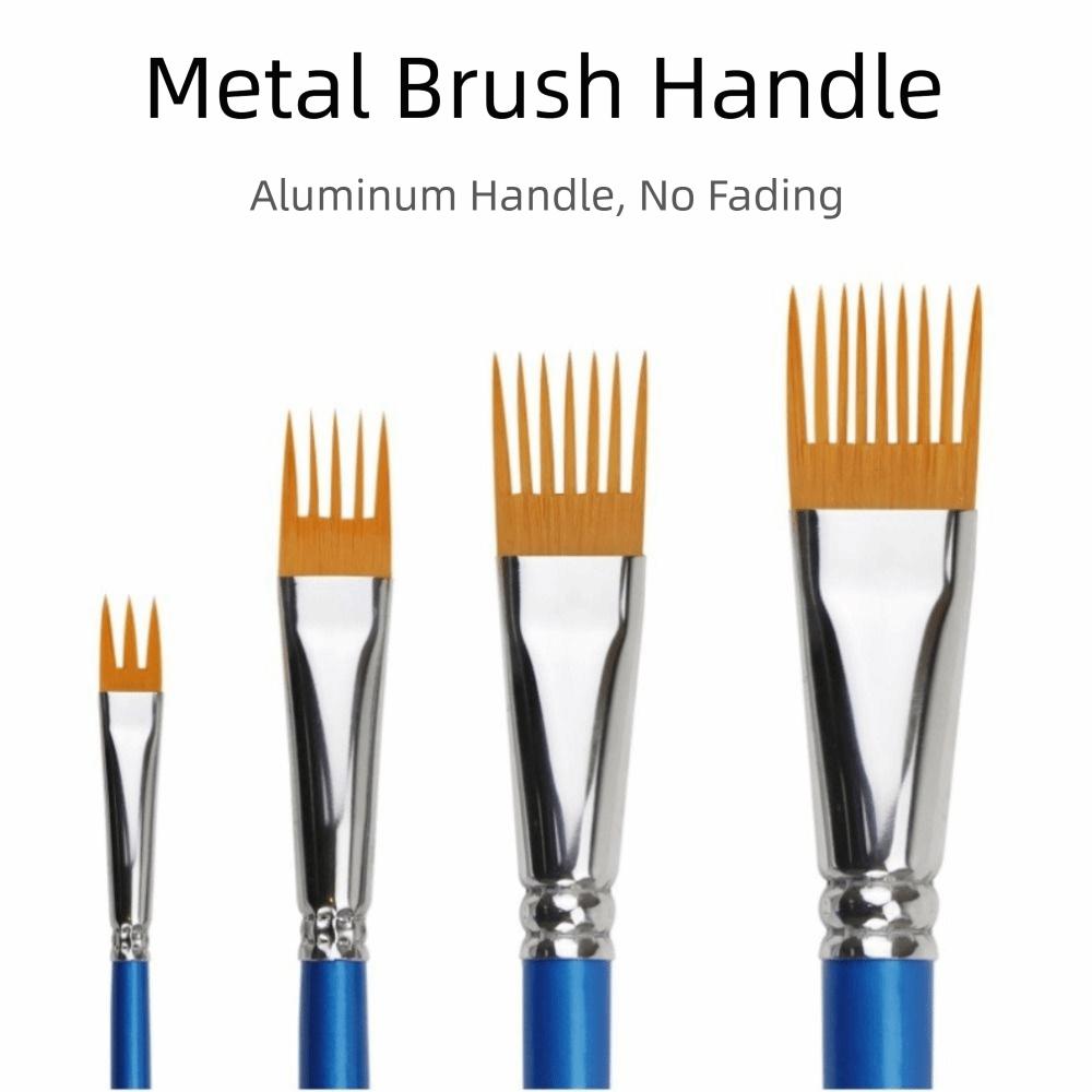 4Pcs Nylon Bristles Watercolor Brush Set Multi-toothed comb Grainer Brush Set  Greeting Cards