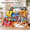 Erstaunliche Welt von Gumball Benutzerdefinierter Name Flanell-Kuscheldecke Weich Warm für Sofa Bett Innenbereich Zuhause