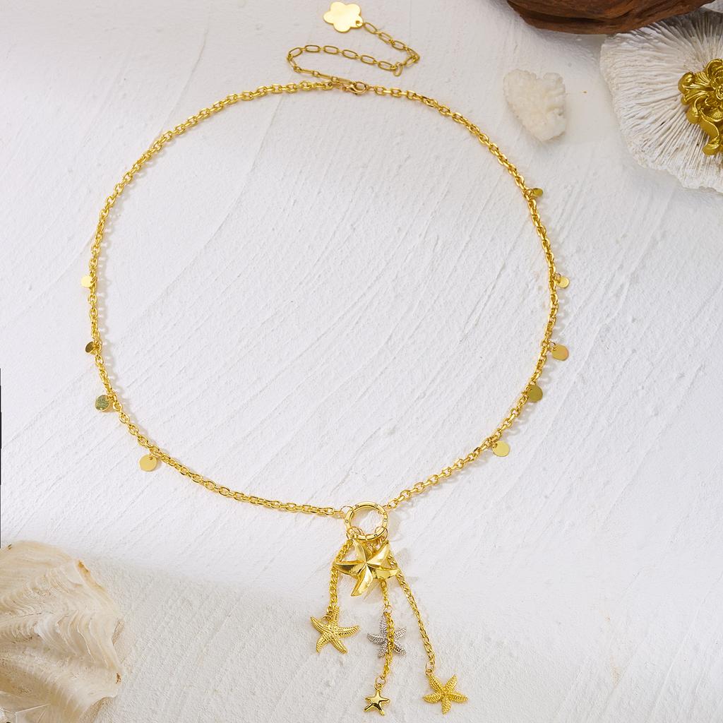 Fashion Bohemian Waist Chain For Women Beach Starfish Shell Seahorse Turtle Octopus Pendant Bikini Waist Party Body Jewelry