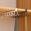 Cross-Border No-Drill Dual-Row Hook Cup Holder for Kitchen Storage