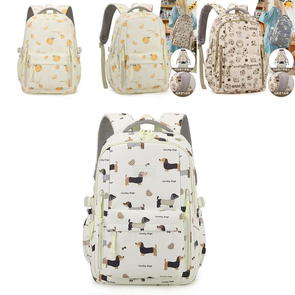 Nylon School Backpack For Girls With Lightweight Design And Comfortable Shoulder Straps For Middle School Use