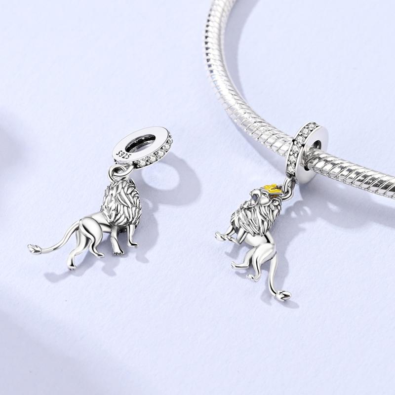 Copper Charms Original Design Blue Eyes Zircon Cat Dog Bead Heart Charm Diy Fit Bracelet For Women Wedding Jewelry Gift