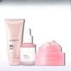 Conjunto de Skincare Trio Rotina Rosa PDRN, Limpador Sérum Peptídico & Creme em Cápsula Cuidados com a Pele Coreanos