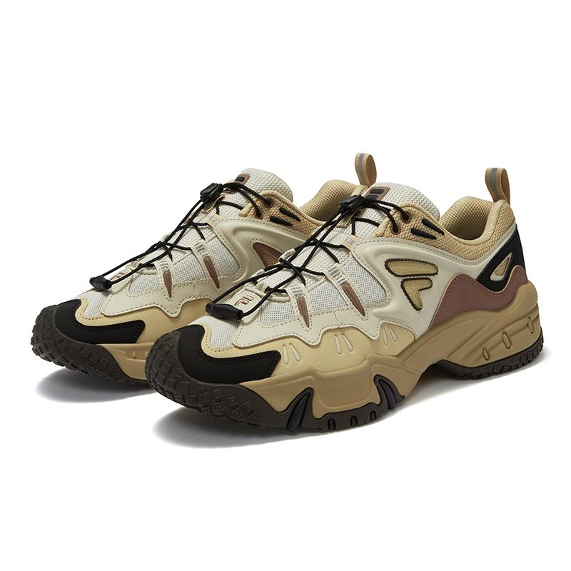 Fila Fusion Kriptonite Low Top Dad Sneakers Men Sneakers Fog-Gray Moon-Rock-Yellow T12M431601FFM
