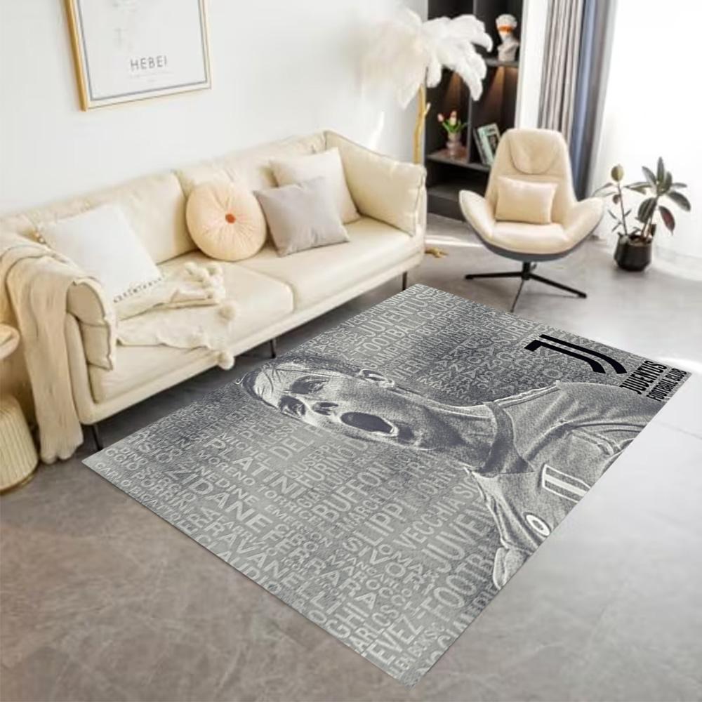 Juventus Celebration Moment Floor Mat Design for Kitchen Decorate Room Dormitory Study Room Anti-slip Rug Office Home Decor Wedding Party Gift