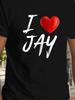 Men'S Black I JAY Graphic T-Shirt | Casual Crew Neck, Short Sleeve, Regular Fi