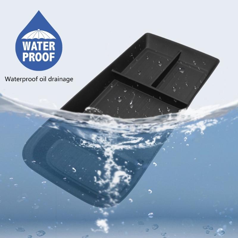 Car Center Console Storage Compartment Organizer Anti Scratch TPE Tray Suitable For Tidying Essential Easy Installation