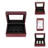 Elegant Pure Color Wooden Jewelry Box High-quality Multi-hole Sports Ring Case