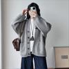 2025 New Autumn Women Sweater Knitting Basic Fashion Tops Tees Cardigan Long Sleeve Solid Shirt Loose Blue Coat