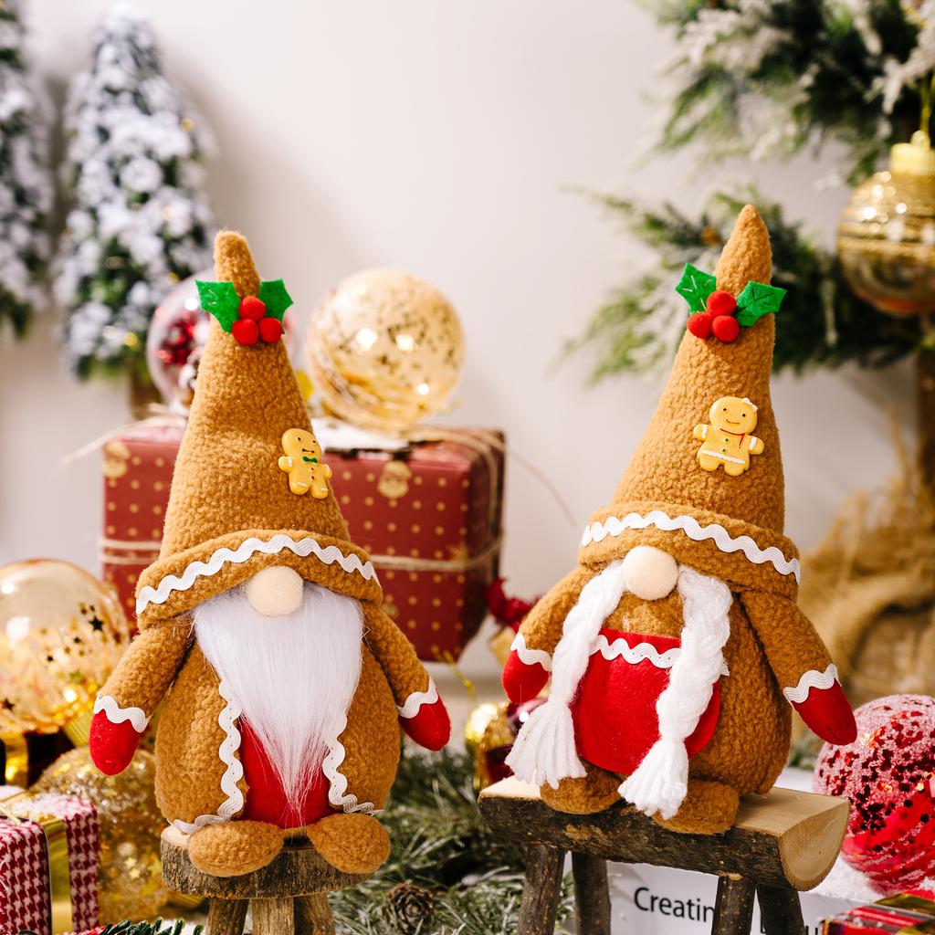 Nordic Gnome Plush Faceless Doll Christmas Decoration for Home Handmake Santa Elf Doll New Year kids Gifts Xmas Table Ornaments