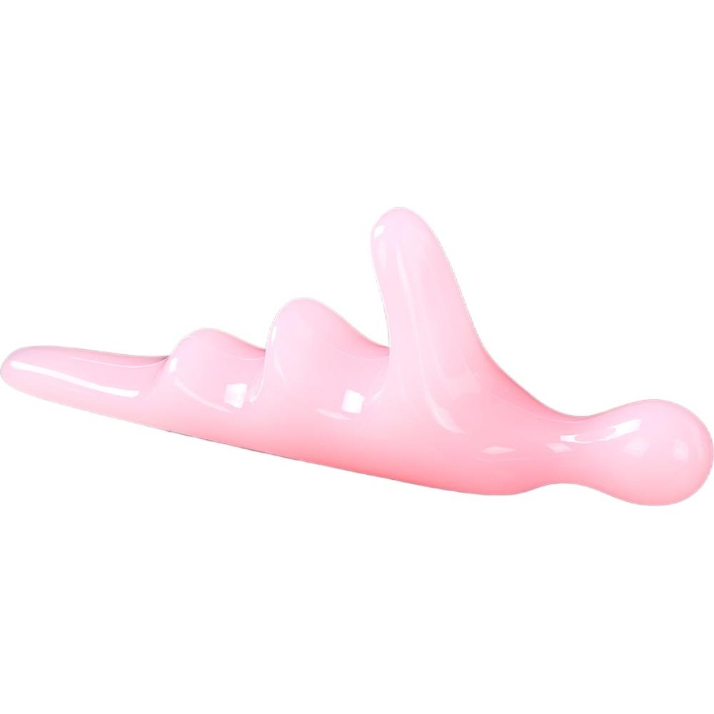 Foot Massager Sole Stretching Rod Resin Beeswax Triangle Sparrow Scraping Tool Leg Sole Acupoint Massage Cone for Relaxation And розовый