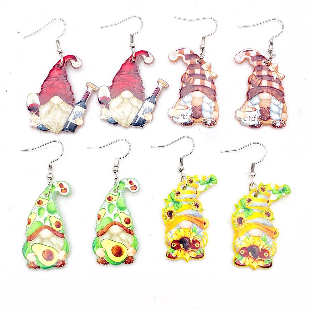 Acrylic Double-Sided Gnome Earrings for Christmas & St. Patrick's Day