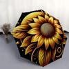 1pc Golden Sunflower Mandala Umbrella with Plastic Handle,Suitable for All Seasons Home Travel Outdoor UmbrellaDD1106