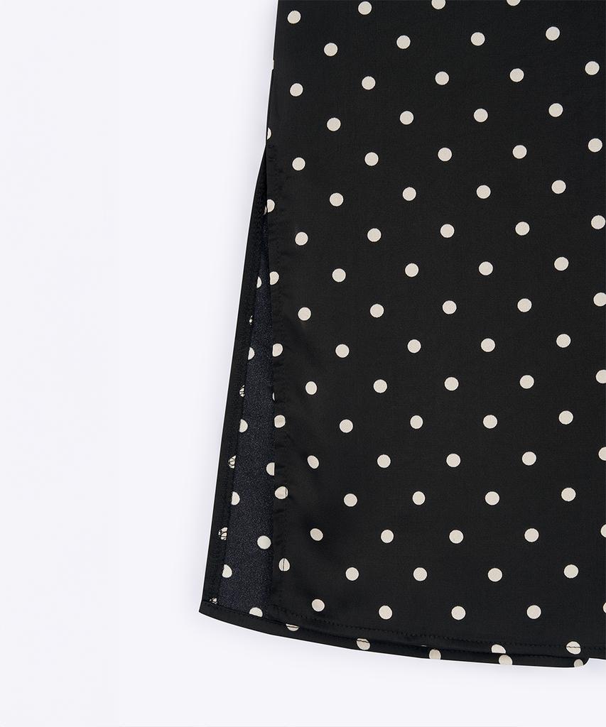 320 Showroom Polka Dot Banding Skirt Black