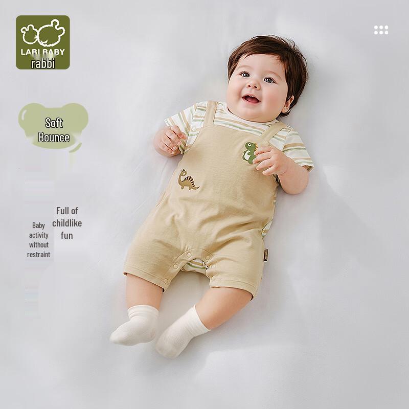 Labi Baby Boys Summer Short Sleeve Romper 59 хаки