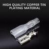 4.8mm Crimp Terminal Male Spade Connector Wire Crimp Terminal Block Kit With Insulating Cover For Car Scooter Boats