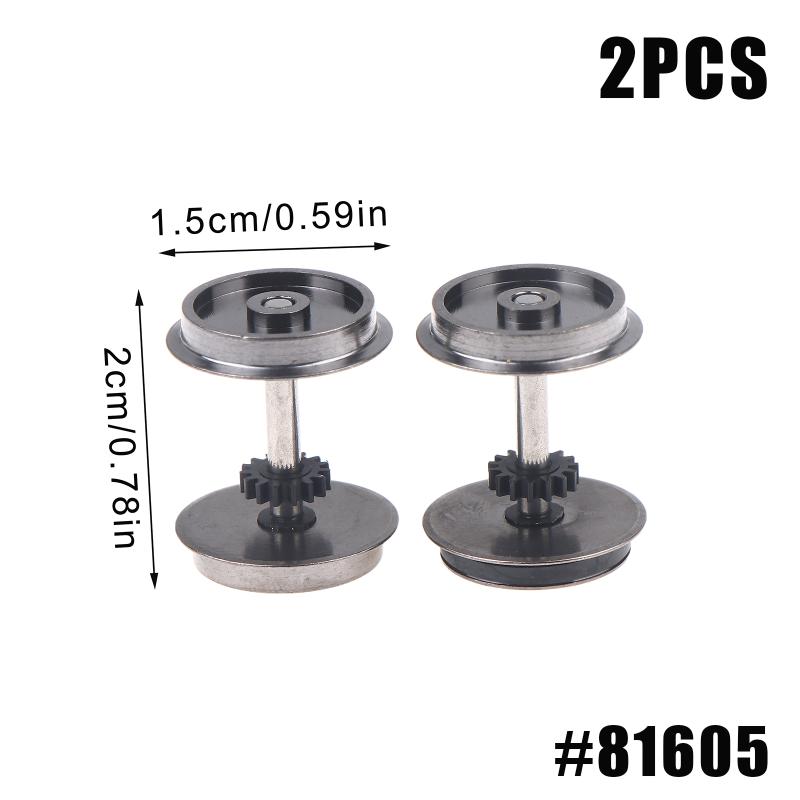 2 Pieces Ho Scale Wheels Upgrade Dc Wheel Set For 1:87 Model Trains Railroad Ho Gauge Wheels For Model Trains Diy Accessory