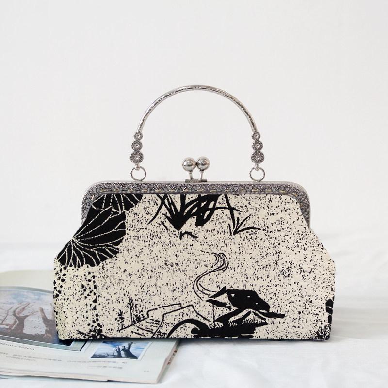 Short Style Handbag Material Kit - Handmade, Multiple Styles, Square Clasp Bag, Includes 20 Needles