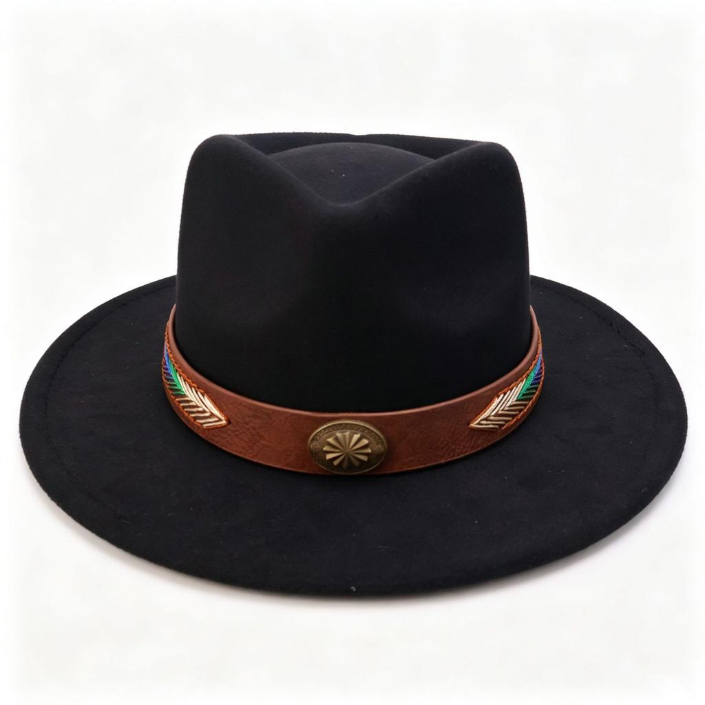 New Western Cowboy Hat Accessories Felt Cowboy Hat Versatile Hot Selling Cowboy Hat Fashion Retro Cowboy Hat