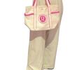 Lululemon Diária 6,5L Marca Logo Fecho de Botão Bolsa Tote de Lona de Algodão Sacola de Compras Mini Bolsa Tote Unissex Rosa Natural LU9BXWS-066913