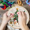 Christmas Embroidery Kits For Adults 3-Piece Holiday Handcraft Set Christmas Cross Stitching Embroidery Kit For Women Adults