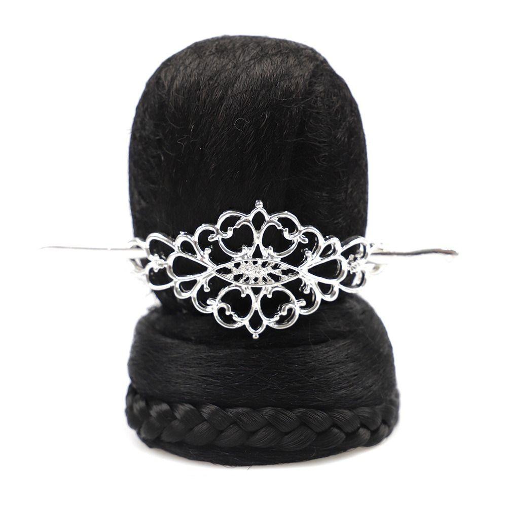 Podoabă de cap antică Stil antic Coroană de păr Ac de păr Hanfu Coc de păr fals Dinastia Tang