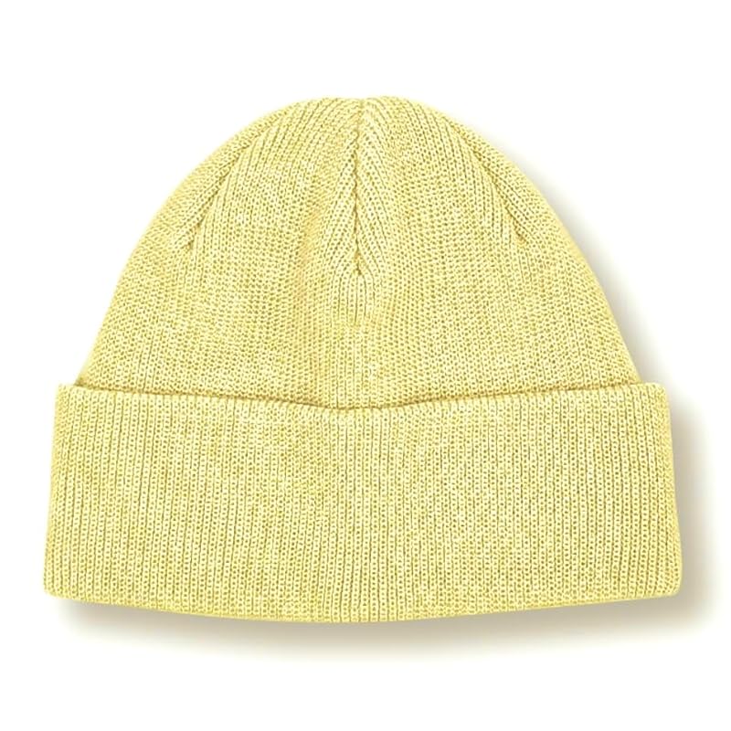 

[yokoami] knit hat all seasons watch beanie made in Japan elasticity ladies men s (cotton/light yellow)